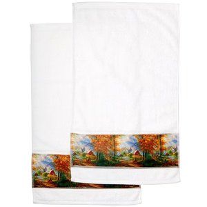 Fall Memories Bath Collection SET OF 2 HAND TOWELS